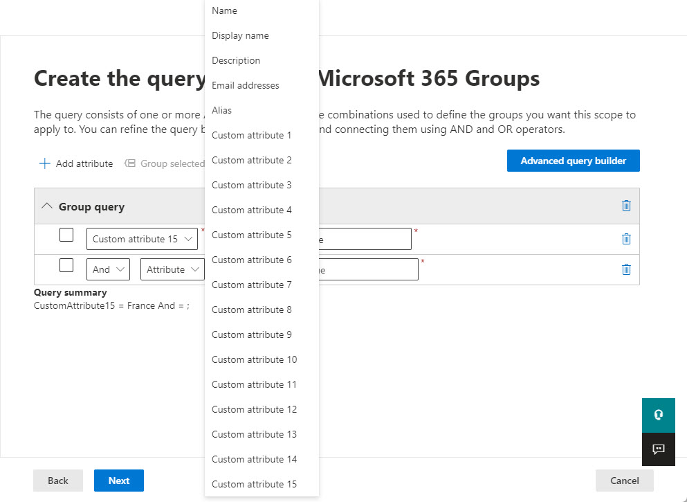 Creating an adaptive scope for Microsoft 365 Groups
