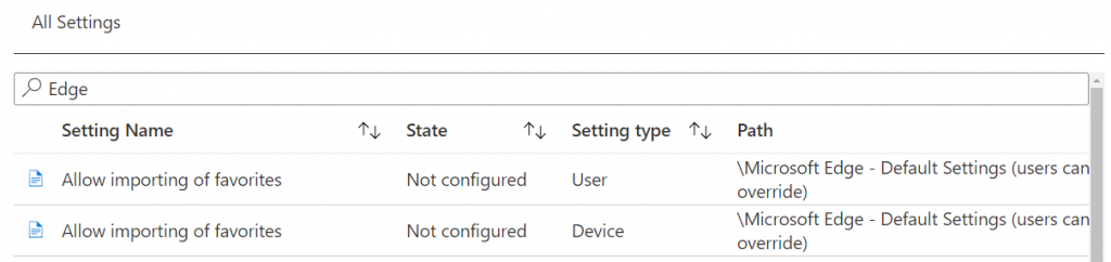 Intune policies for a user-friendly Edge Chromium deployment