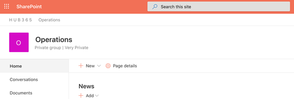 Operations SharePoint Online Teams Sites 