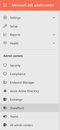 SharePoint Admin Center