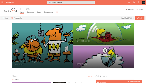 Creating a modern SharePoint Online Intranet &#8211; Part Three