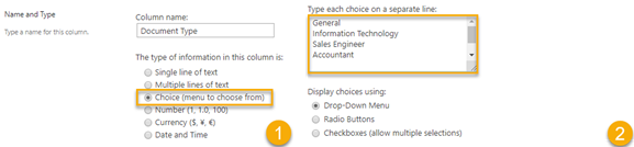 Document type for document management tool