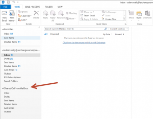 Removing an Auto-Mapped Mailbox from Outlook