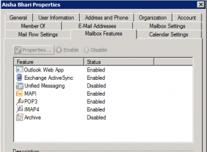 FAQ: Configuring a Mailbox to Allow Only POP3 Access