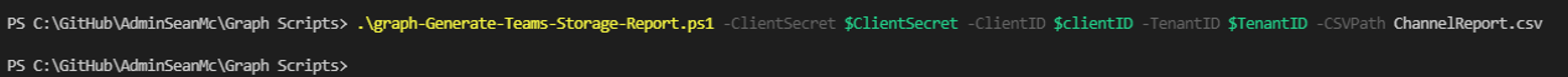 How to Report Teams Channel Storage with Microsoft Graph API and PowerShell
